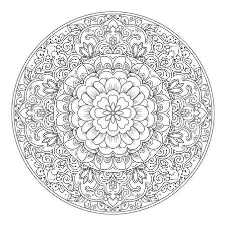 Mandala Jardin Fleuri #13