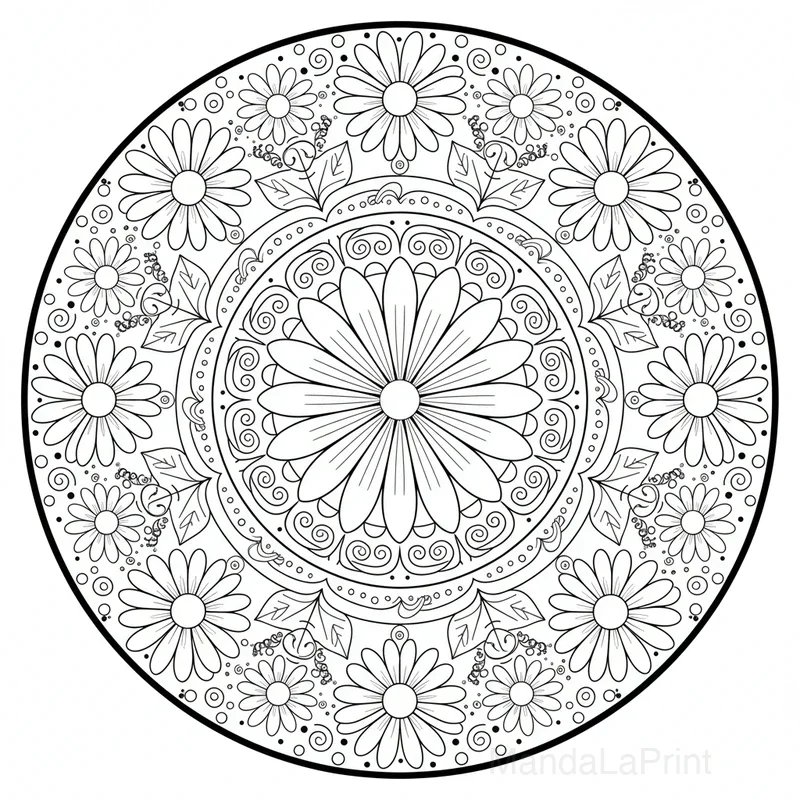 Daisy Fleurs Mandala #35