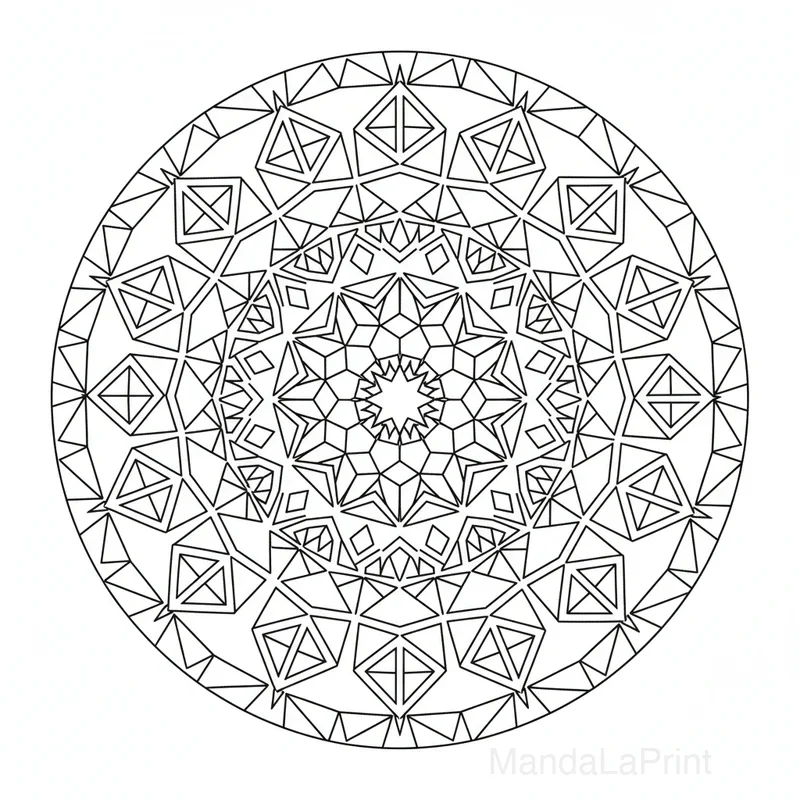 Tessellated Polygons Mandala #27