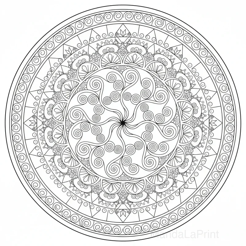 Mandala Symétrique Complexe #10