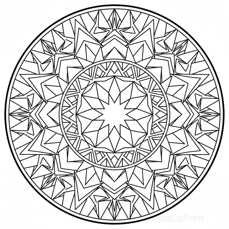 Hexagonal Mandala Coloriage #13