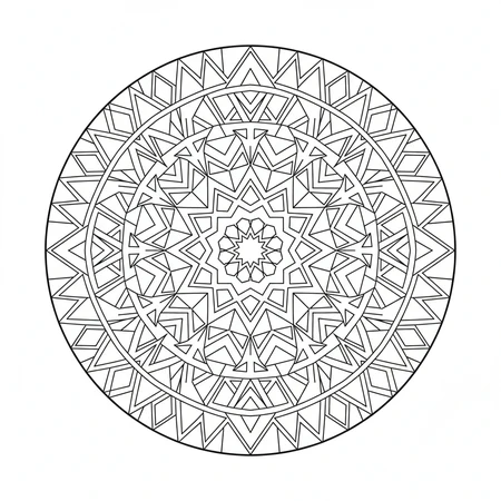 Mandala Angulaire Géométrique #30