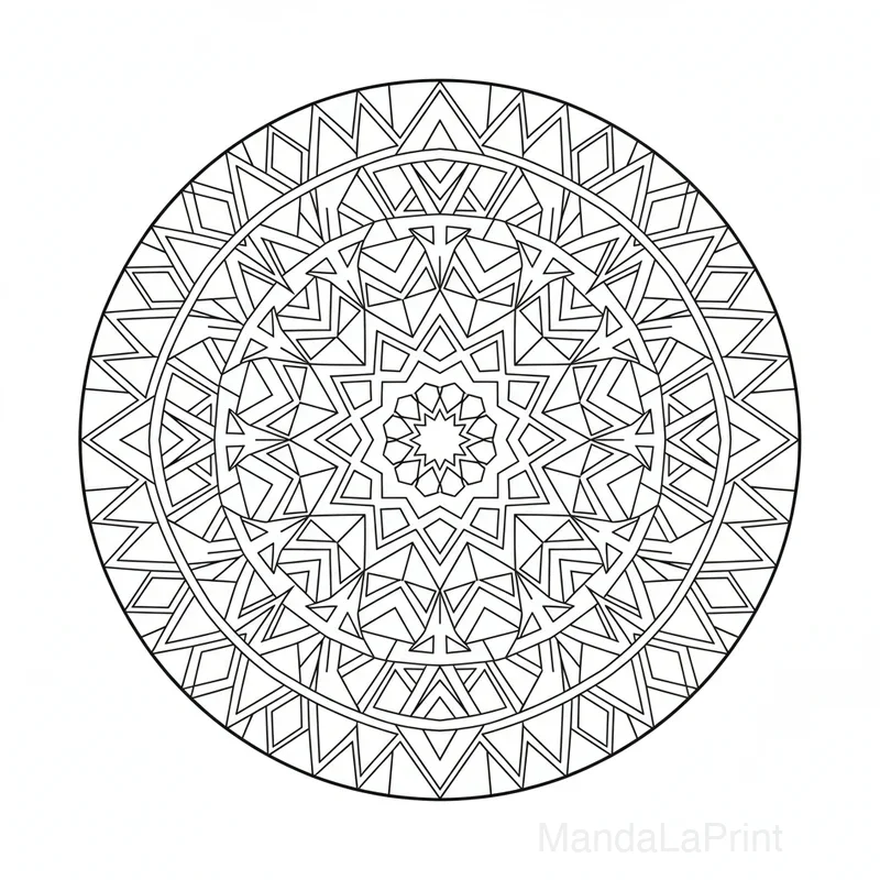 Mandala Angulaire Géométrique #30