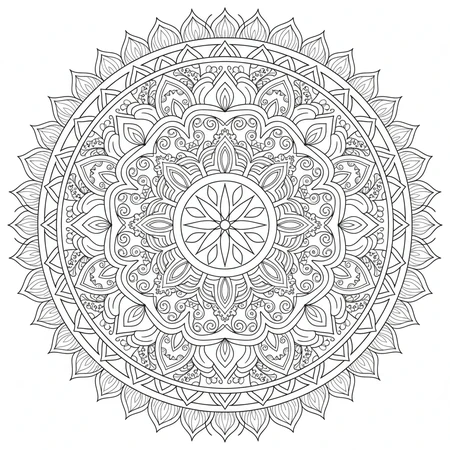 Mandala Hexagonal Complexe #18