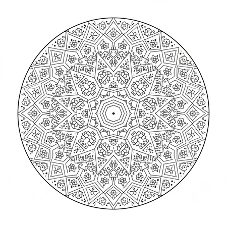 Mandala Hexagonal Complexe #17
