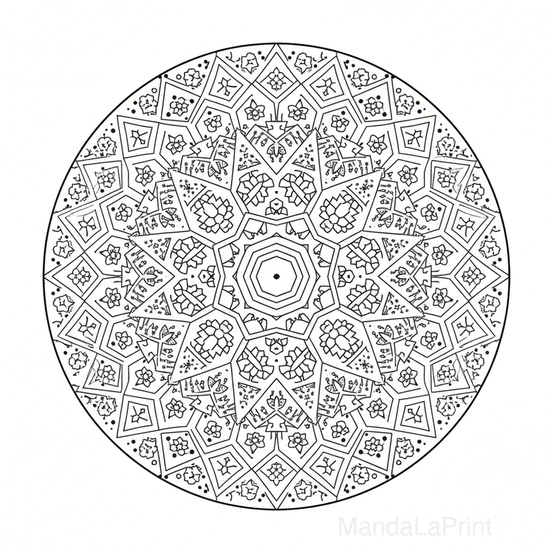 Mandala Hexagonal Complexe #17