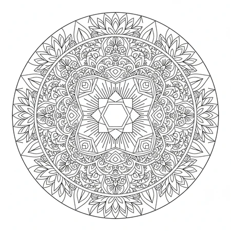 Mandala Hexagonal Complexe #25