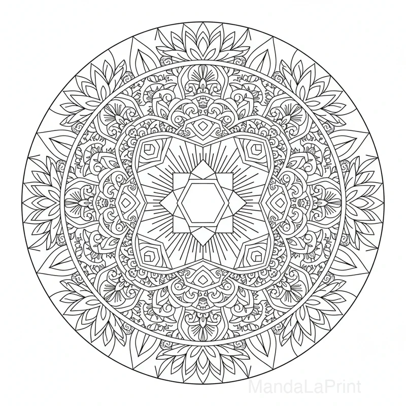 Mandala Hexagonal Complexe #25
