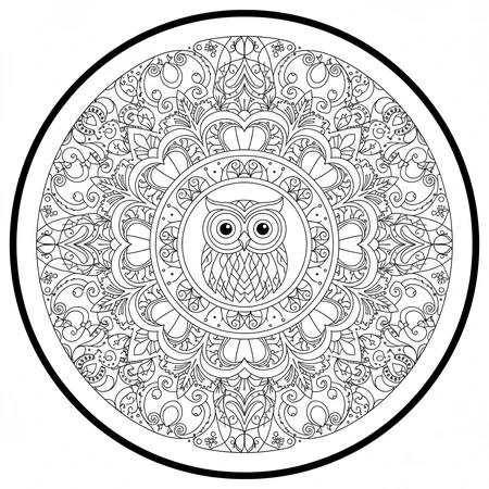 Mandala Hibou #2