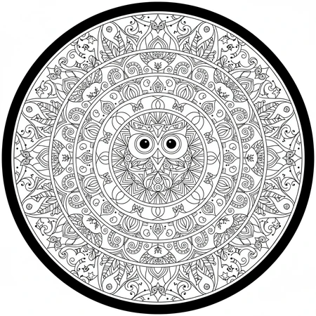 Mandala Hibou #11
