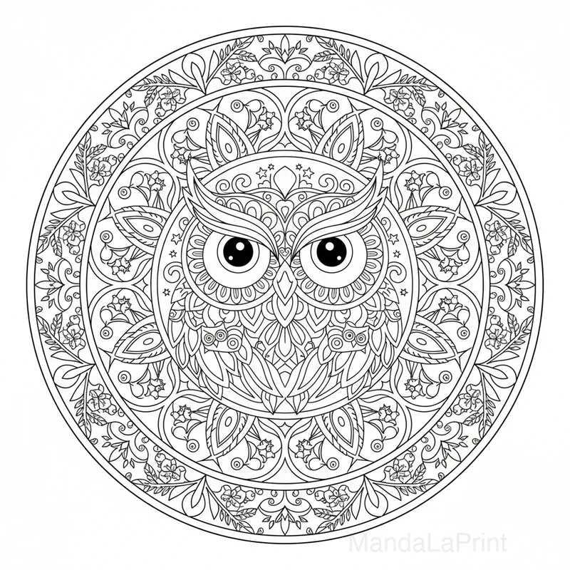 Hibou Mandala #16