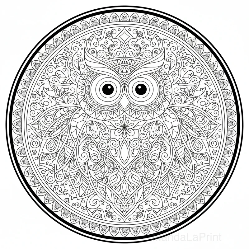 Hibou Mandala #13