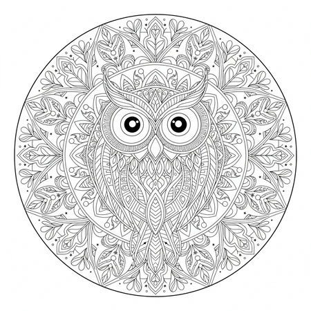 Mandala Hibou #4
