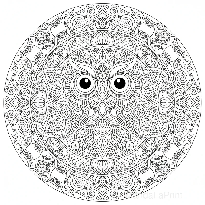 Hibou Mandala #7