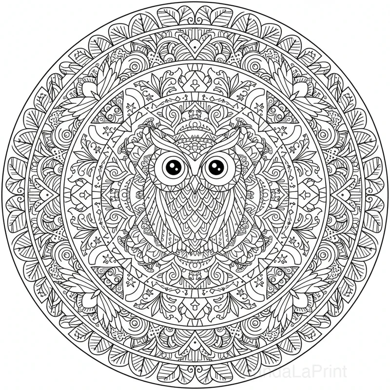 Hibou Mandala #5
