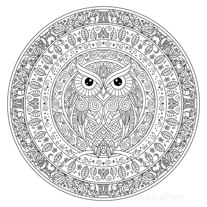 Coruja Mandala #6