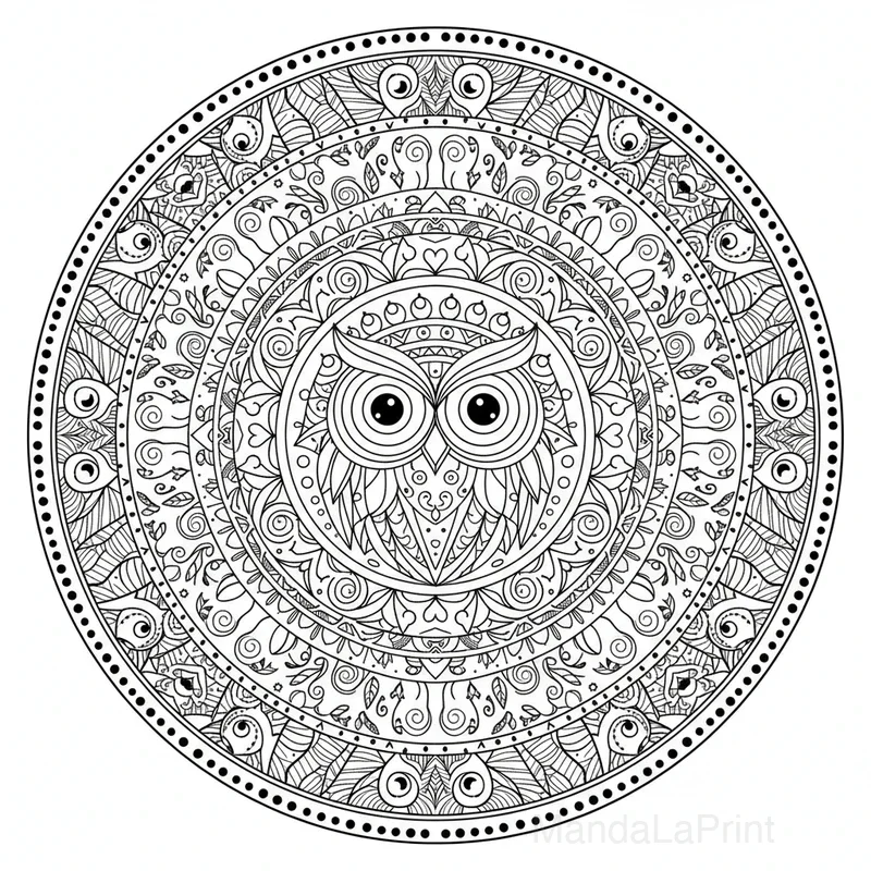 Hibou Mandala #20