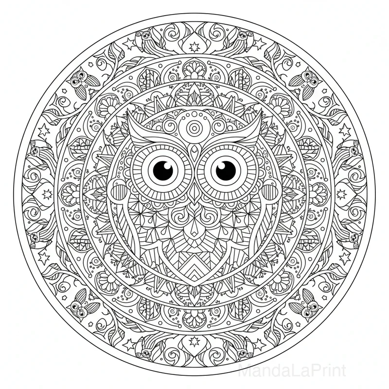 Hibou Mandala #10