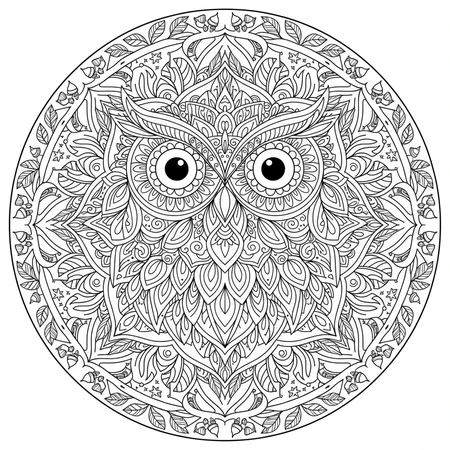 Mandala Hibou #18