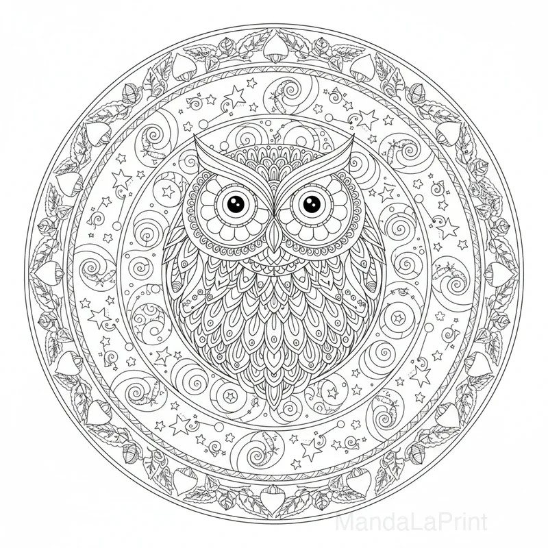 Hibou Mandala #8