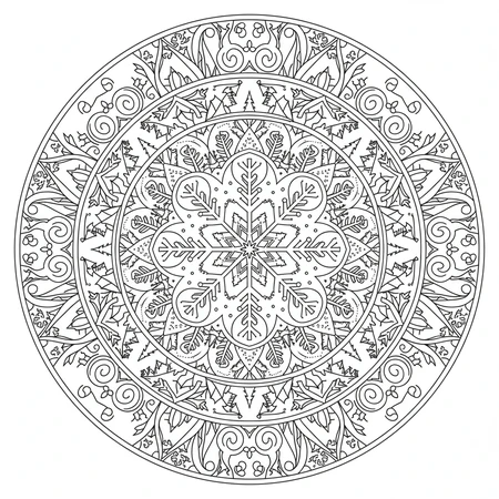 Mandala Hiver #5