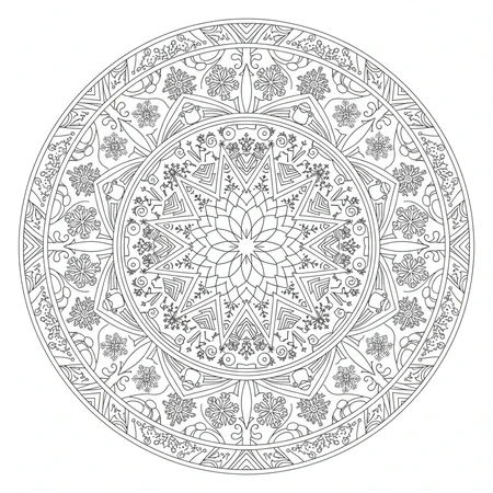 Mandala Hiver #13