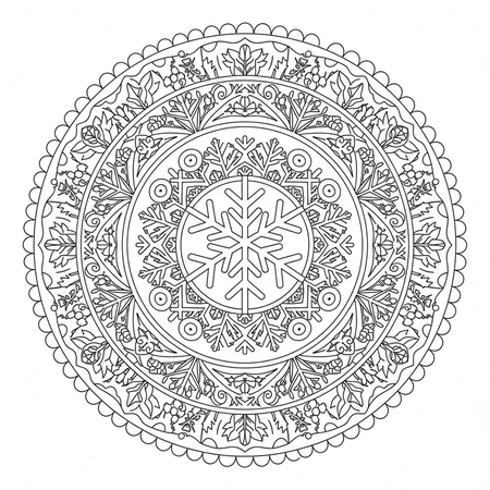 Mandala Hiver #7