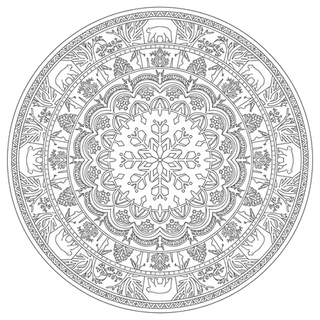 Mandala Hiver #9
