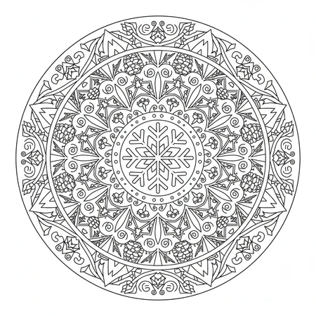 Mandala Hiver #4