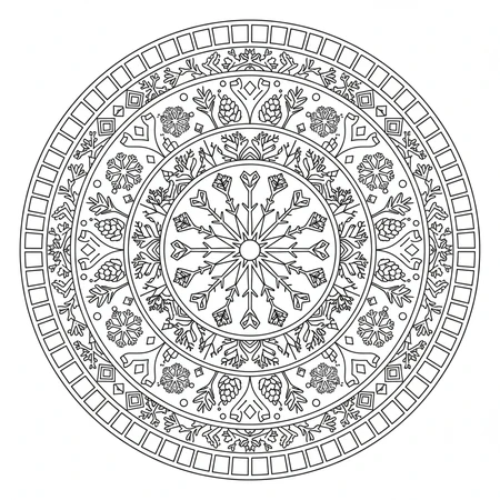 Mandala Hiver #17