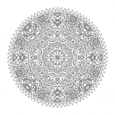 Mandala Hiver #16