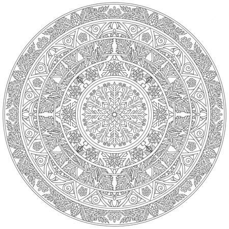 Mandala Hiver #6