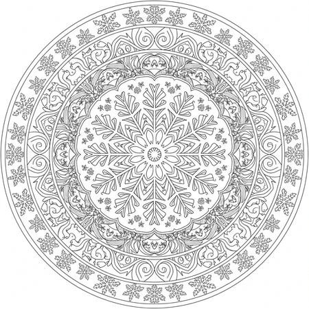 Mandala Hiver #3
