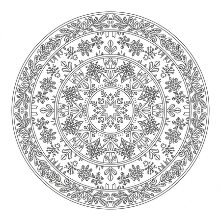 Mandala Hiver #8