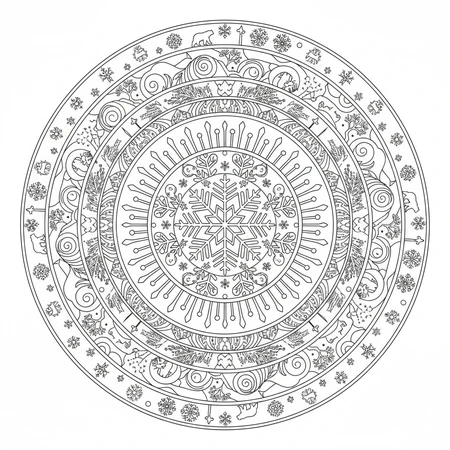 Mandala Hiver #19