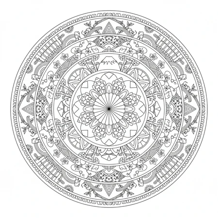 Mandala Japonais #17
