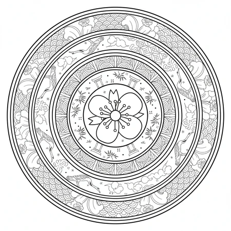 Mandala Japonais #10