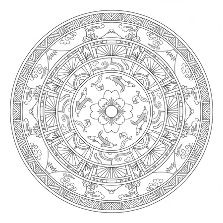 Mandala Japonais #18