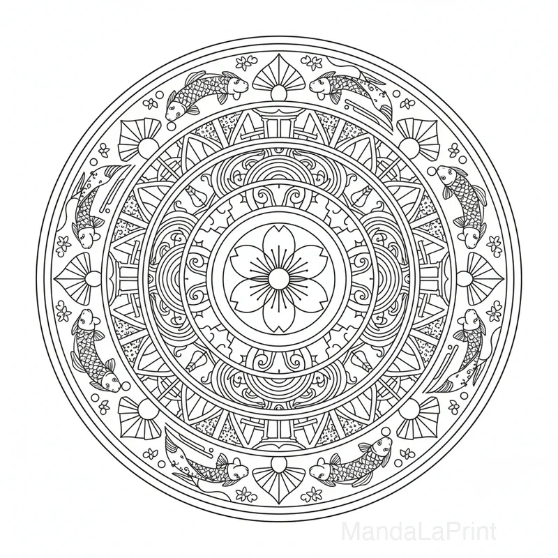 Mandala Japonais #12