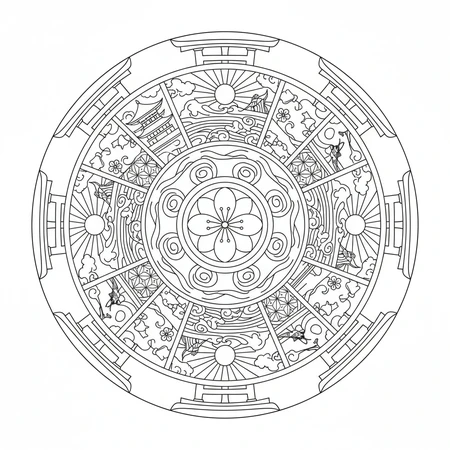 Mandala Japonais #4