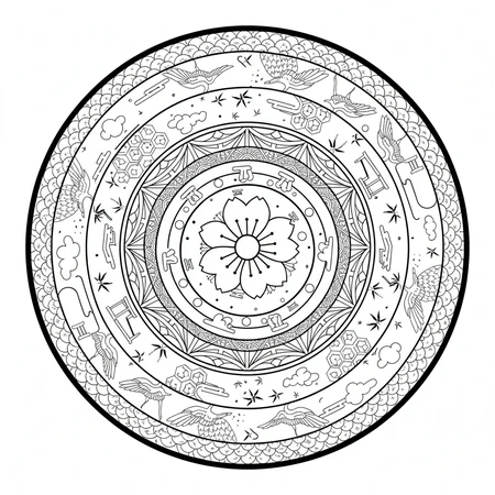 Mandala Japonais #6