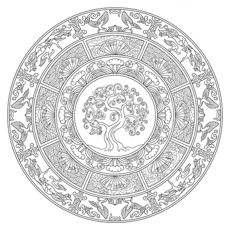 Mandala Japonais #16