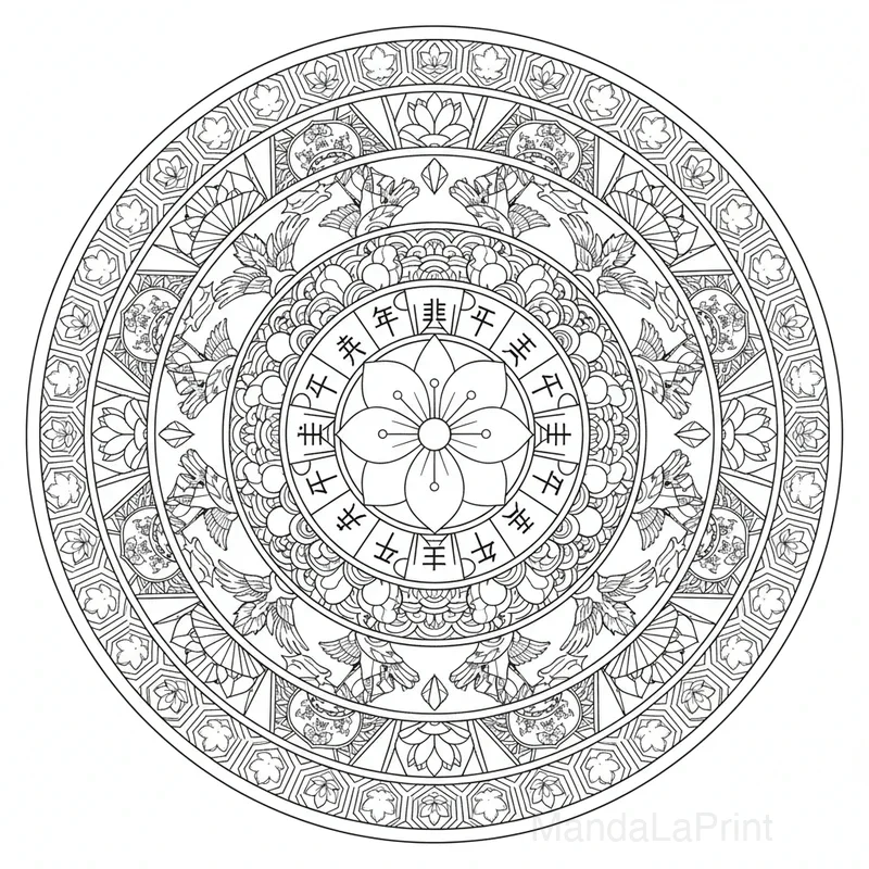 Mandala Japonais #13