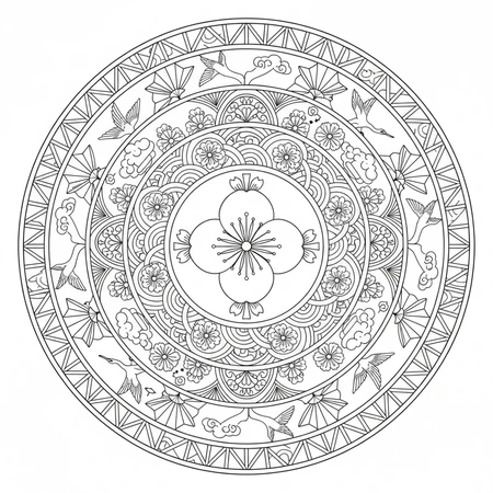 Mandala Japonais #5