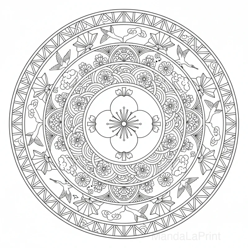 Mandala Japonais #5