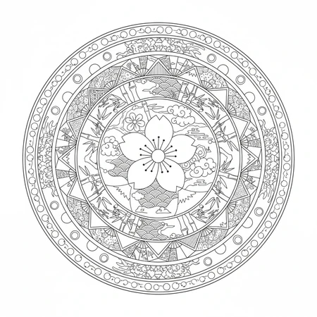 Mandala Japonais #1