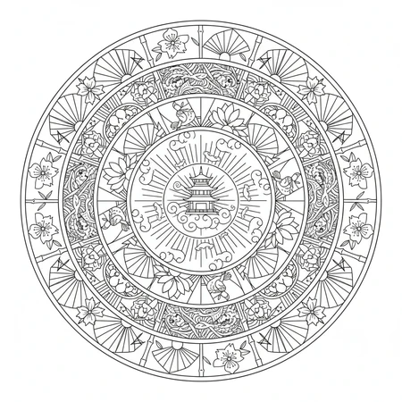 Mandala Japonais #9