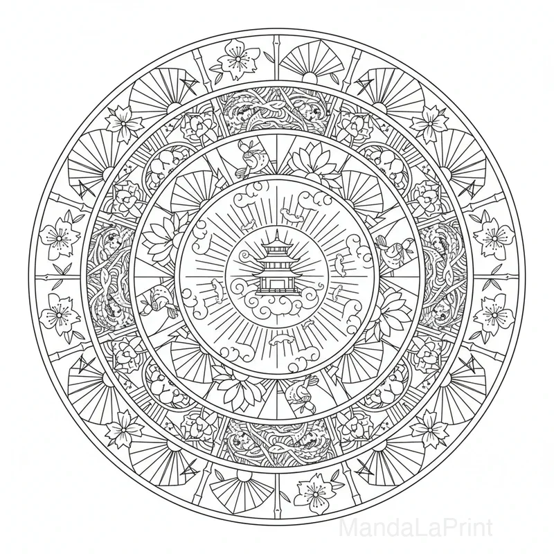 Japonais Mandala #9