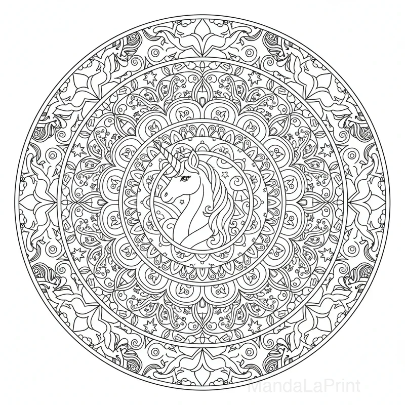 Unicorno Mandala #1