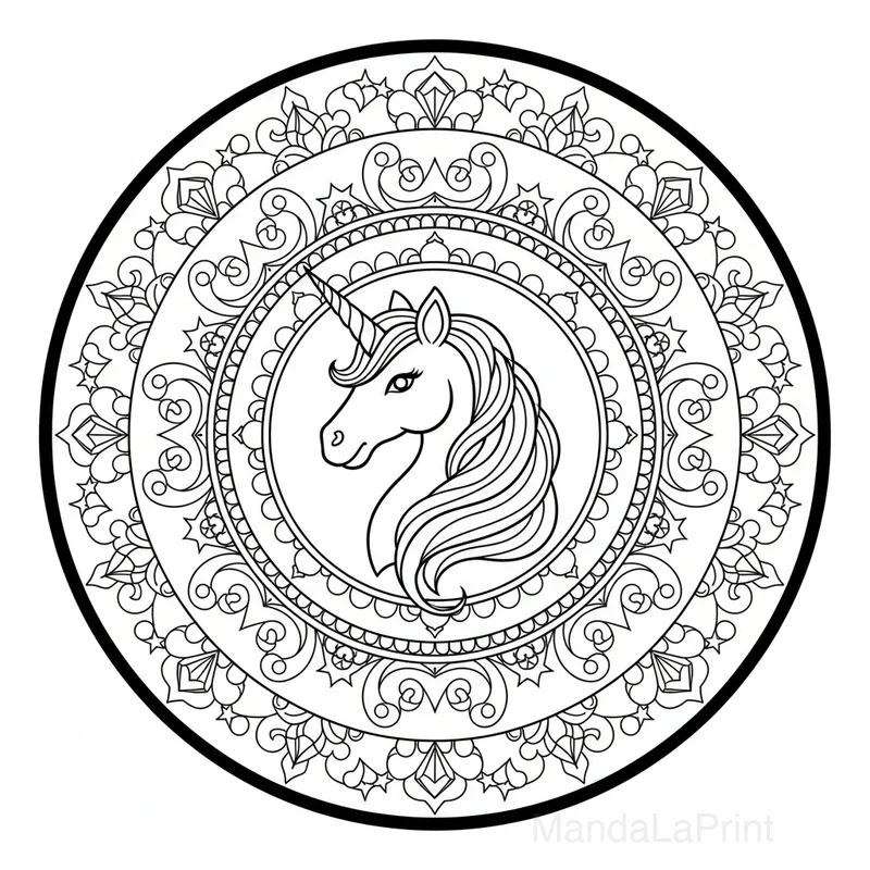 Licorne Mandala #5